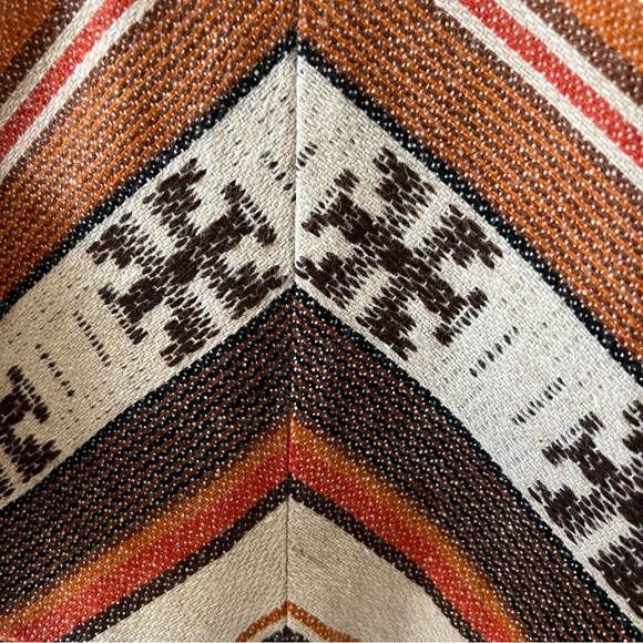 True Vintage 70s Aztec Southwestern Chevron Print A-line Skirt SZ Small - Picture 11 of 15